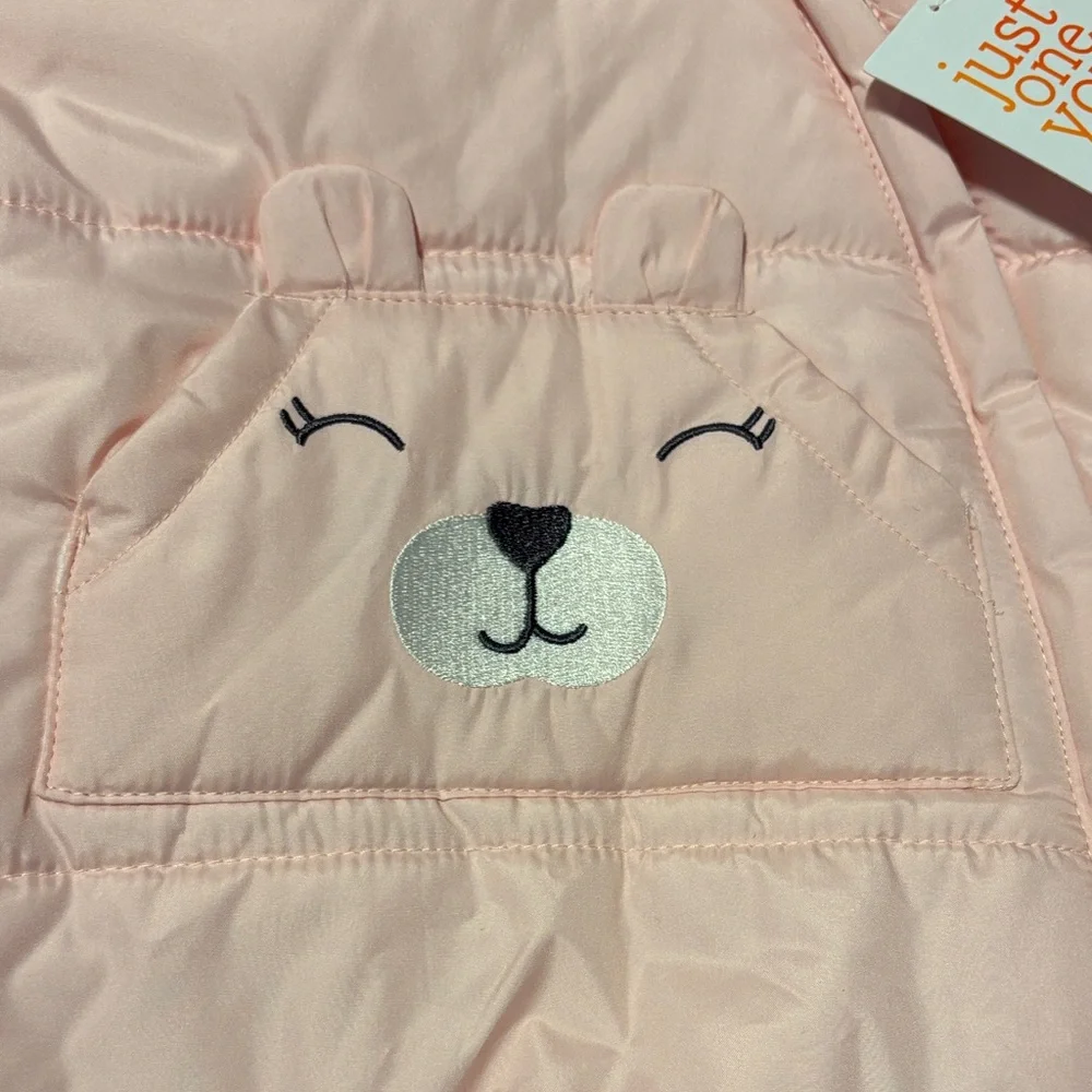 Carter's Pink Hooded Baby Snowsuit - Picture 4 of 5